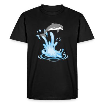 Dolphin dolphinarium ocean zoo sea animal welfare - Men's Premium Organic T-Shirt - black - Front - Nico (187cm)
