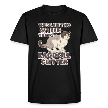 Ce t-shirt à paillettes Ragdoll n'est pas un poil de chat - T-shirt Premium bio Homme - noir - Devant - Nico (187cm)