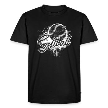 Softball Love Softball - T-shirt Premium bio Homme - noir - Devant - Nico (187cm)