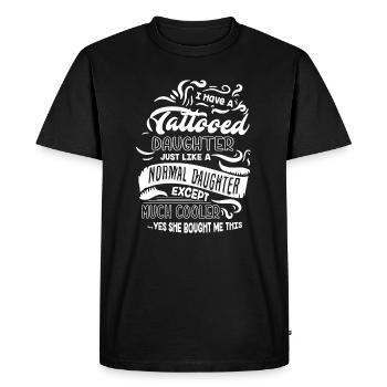 Chemise Cooler Fille tatouée - T-shirt Premium bio Homme - noir - Devant - Nico (187cm)