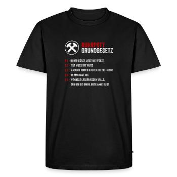 Ruhrpott Ruhrgebiet Grundgesetz Heimat Pott Spruch - Männer Premium Bio T-Shirt - Schwarz - Vorne - Nico (187cm)