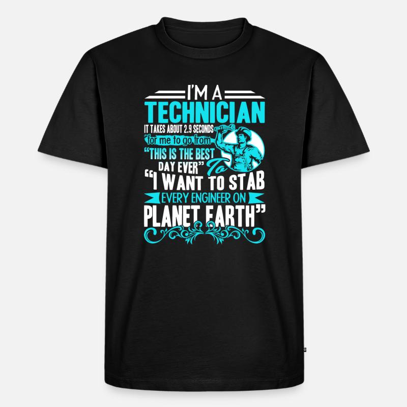 Techniker Ich bin ein Techniker - Männer Premium Bio T-Shirt - Schwarz