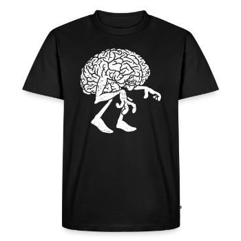 Brain Ghost - Men's Premium Organic T-Shirt - black - Front - Nico (187cm)