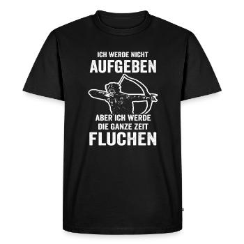 Ich werde nicht aufgeben Bogenschießen Bogensport - Männer Premium Bio T-Shirt - Schwarz - Vorne - Nico (187cm)