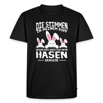 Rabbit Rabbit Mom Rabbit Love Bunnies - Men's Premium Organic T-Shirt - black - Front - Nico (187cm)