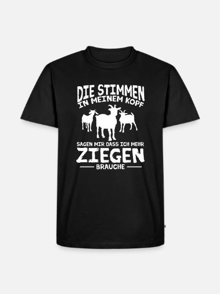 Ziege Ziegenhalter Ziegenbock Ziegenhirt - Männer Premium Bio T-Shirt - Schwarz