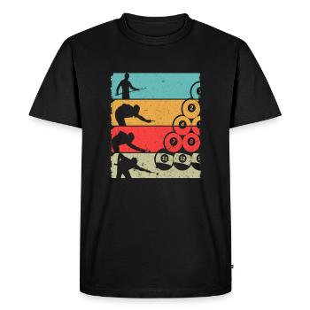 Billard de billard Disant Joueur de billard - T-shirt Premium bio Homme - noir - Devant - Nico (187cm)