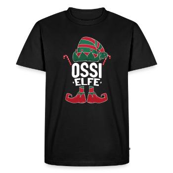 Ossi Elfe Saying East German - Men's Premium Organic T-Shirt - black - Front - Nico (187cm)