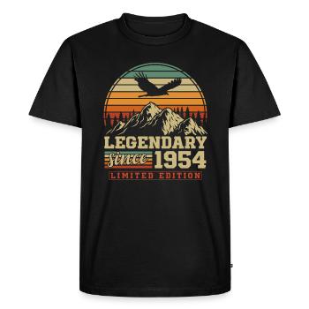 Legendary since 1954 Vintage Vintage Birthday - Men's Premium Organic T-Shirt - black - Front - Nico (187cm)