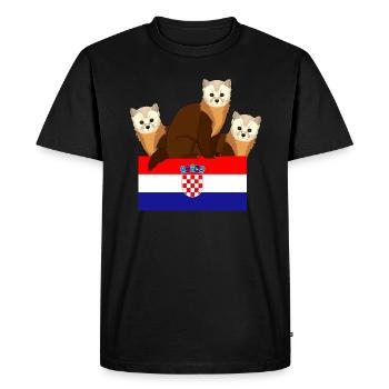 Marten Animal Lovers Croatie Vacances - T-shirt Premium bio Homme - noir - Devant - Nico (187cm)