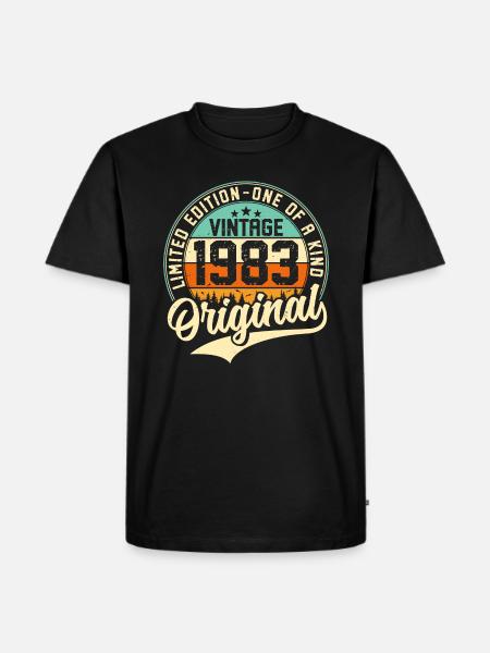 Millésime 1983 Original - T-shirt Premium bio Homme - noir