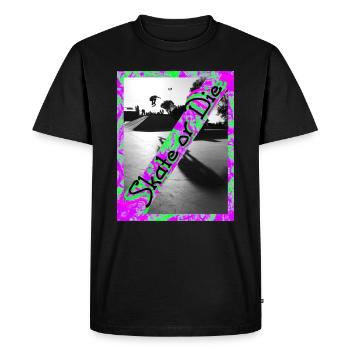 skateboard skater sk8 skateboard - T-shirt Premium bio Homme - noir - Devant - Nico (187cm)