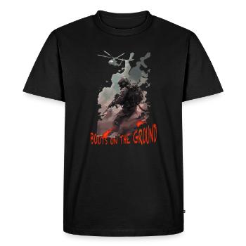 Boots on the ground Deployment Military operation - Men's Premium Organic T-Shirt - black - Front - Nico (187cm)