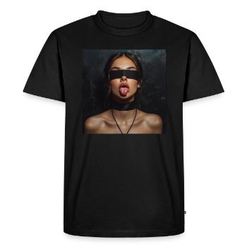 Spectacle de la langue - T-shirt Premium bio Homme - noir - Devant - Nico (187cm)