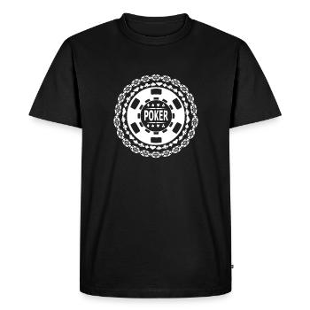 Poker Chip (w) - T-shirt Premium bio Homme - noir - Devant - Nico (187cm)
