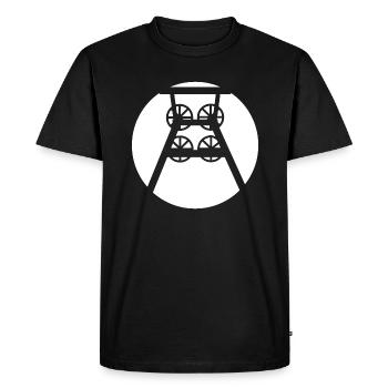 Ruhrpott Colliery Conveyor Tower (w) - Men's Premium Organic T-Shirt - black - Front - Nico (187cm)