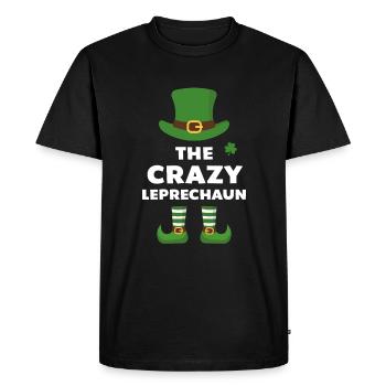 Le Crazy Leprechaun - T-shirt Premium bio Homme - noir - Devant - Nico (187cm)