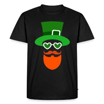 Bonne Saint-Patrick Irlande - T-shirt Premium bio Homme - noir - Devant - Nico (187cm)