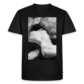 Amoureux - T-shirt Premium bio Homme - noir - Devant - Nico (187cm)