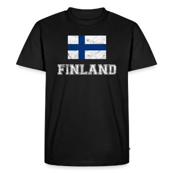 Finland Flag Helsinki Suomi Gift - Men's Premium Organic T-Shirt - black - Front - Nico (187cm)