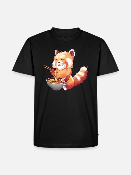 Red Panda Ramen - Men's Premium Organic T-Shirt - black