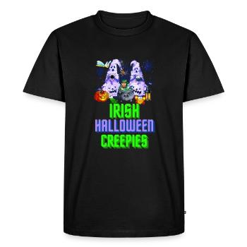 Irish Halloween Creepies - Men's Premium Organic T-Shirt - black - Front - Nico (187cm)
