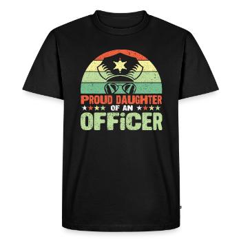 Policier De police Pouvoir d’État PoliceWoman - T-shirt Premium bio Homme - noir - Devant - Nico (187cm)