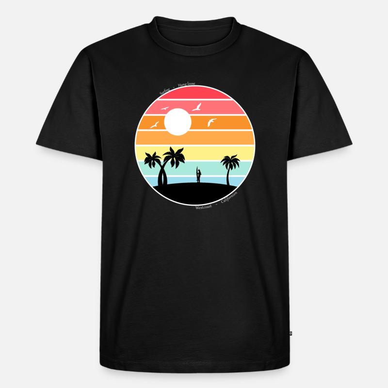 Sunset - Männer Premium Bio T-Shirt - Schwarz