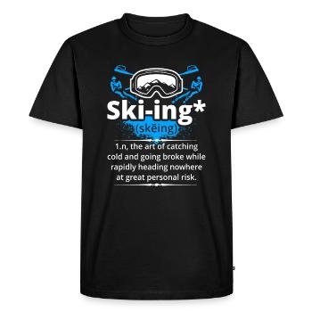 Skiing Definition - Men's Premium Organic T-Shirt - black - Front - Nico (187cm)