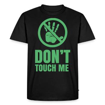 Ne me touche pas Ne touche pas Les Mains Chemin Drôle - T-shirt Premium bio Homme - noir - Devant - Nico (187cm)