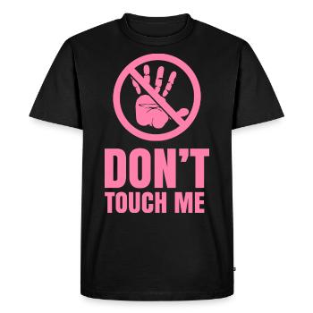 Ne me touche pas les mains Doigts Ne me touche pas - T-shirt Premium bio Homme - noir - Devant - Nico (187cm)