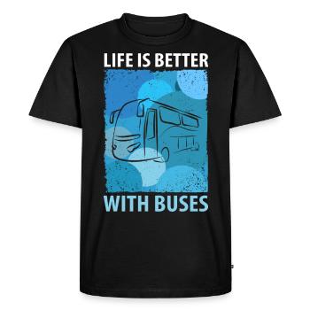 Bus Bus Driver School Bus Bus Bus Driver - Men's Premium Organic T-Shirt - black - Front - Nico (187cm)