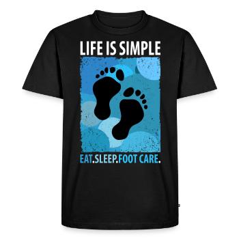 Soins des pieds Pédicure Podiatre Salon de manucure Cadeau - T-shirt Premium bio Homme - noir - Devant - Nico (187cm)