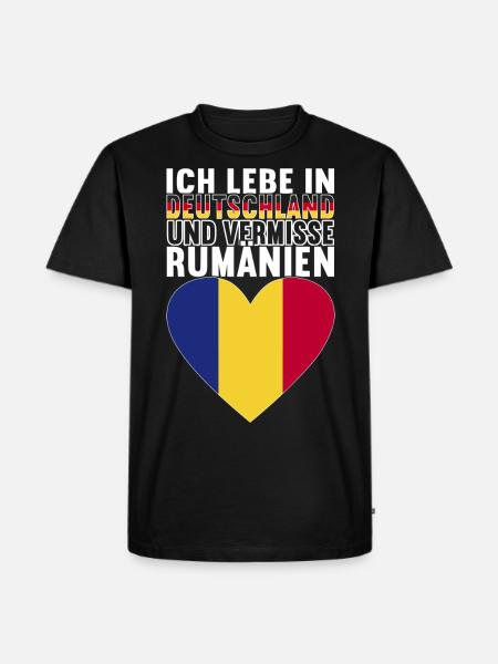 Rumänien Rumänische Flagge - Männer Premium Bio T-Shirt - Schwarz