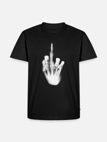 Fuck you - Männer Premium Bio T-Shirt - Schwarz