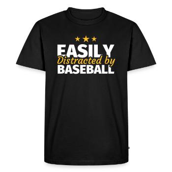 Baseball baseball player gift - Men's Premium Organic T-Shirt - black - Front - Nico (187cm)
