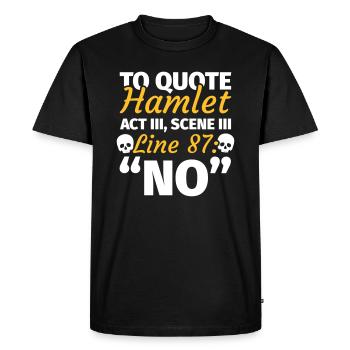 Funny saying pessimist - Men's Premium Organic T-Shirt - black - Front - Nico (187cm)