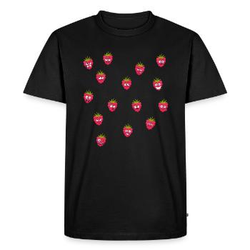 Raspberry - Men's Premium Organic T-Shirt - black - Front - Nico (187cm)