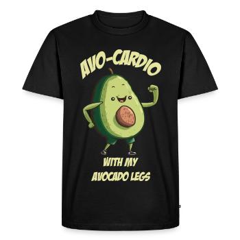 Avo Cardio Avocado fait du sport - T-shirt Premium bio Homme - noir - Devant - Nico (187cm)