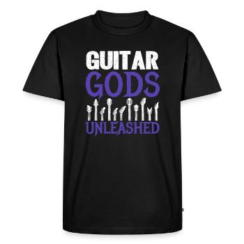 Guitar Gods Unleashed - Guitar Design - Men's Premium Organic T-Shirt - black - Front - Nico (187cm)