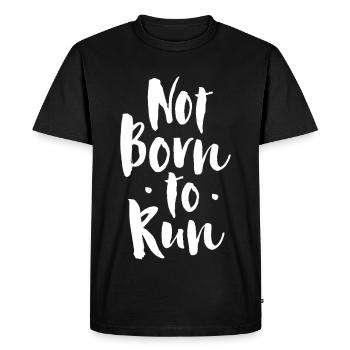 Pas né pour courir - T-shirt Premium bio Homme - noir - Devant - Nico (187cm)