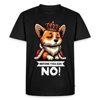 Avant de demander Corgi Corgi Corgi Welsh Corgi Corgi - T-shirt Premium bio Homme - noir - Devant - Nico (187cm)