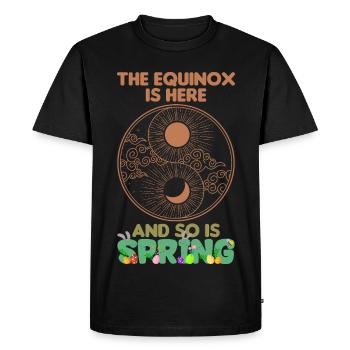 Bloom With Ostara Happy Easter March Equinox - Men's Premium Organic T-Shirt - black - Front - Nico (187cm)