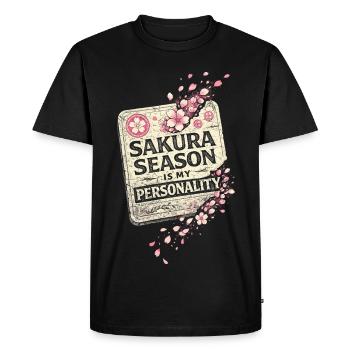 Cherry Blossom Sakura Is My Personality Cherry Blossom - Men's Premium Organic T-Shirt - black - Front - Nico (187cm)