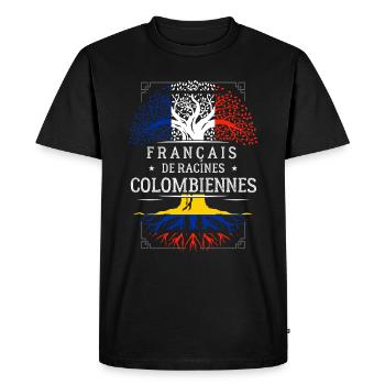 Racines Colombiennes - T-shirt Premium bio Homme - noir - Devant - Nico (187cm)