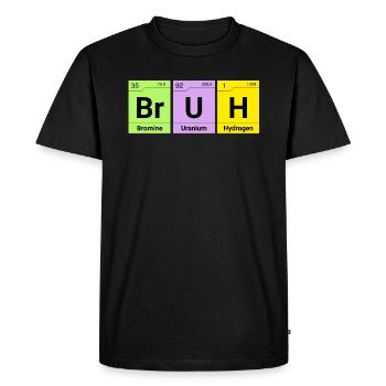 bruh - T-shirt Premium bio Homme - noir - Devant - Nico (187cm)