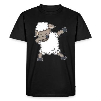 Sheep Sheep Dabbing Dabbin Dab Gift - Men's Premium Organic T-Shirt - black - Front - Nico (187cm)