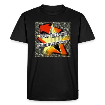 Original Gangster - Image - 2023 - Men's Premium Organic T-Shirt - black - Front - Nico (187cm)
