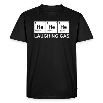 Hey Hey Hey helium laughing gas - Men's Premium Organic T-Shirt - black - Front - Nico (187cm)