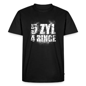 5 cylindres 4 anneaux - T-shirt Premium bio Homme - noir - Devant - Nico (187cm)